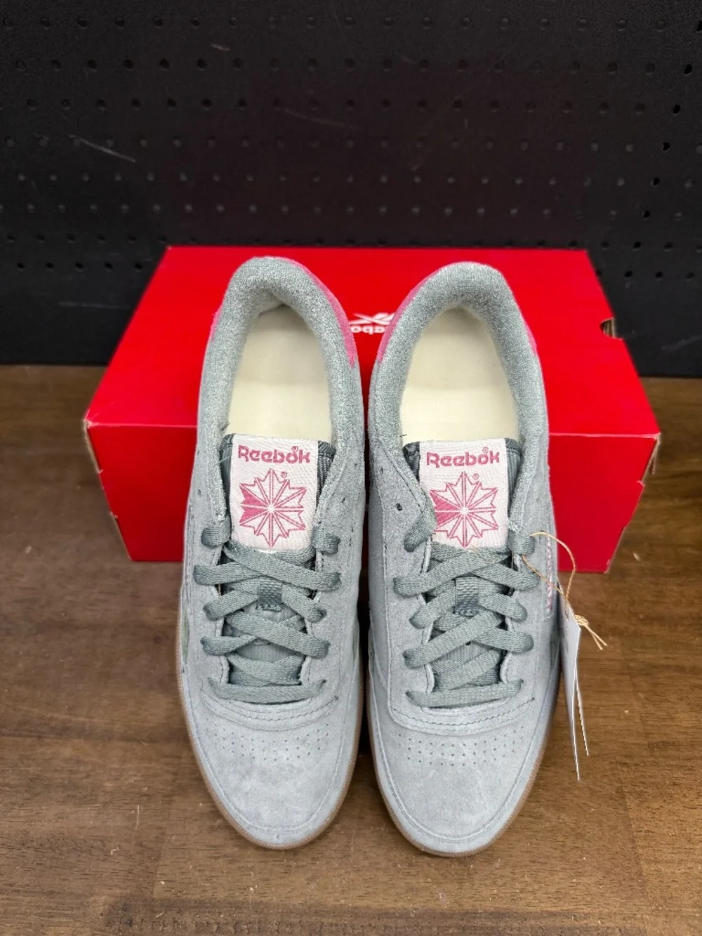 New W/ Box! Womens Reebok Club C Revenge Vintage 'Dark Fog/Dark Fog/Studio Pink'